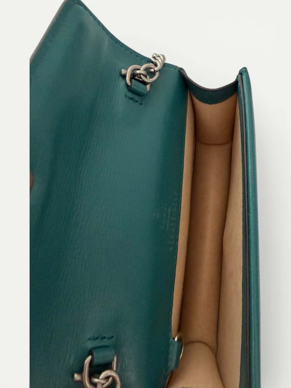 Gucci Dionysus Super Mini Blue and Green Leather Chain Shoulder Bag - Picture 5 of 5